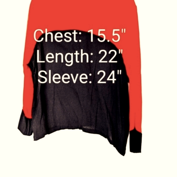 Vtg Silvian Heach Black &  Dopamine Orange Colour Block Blouse, XS. - Picture 4 of 14